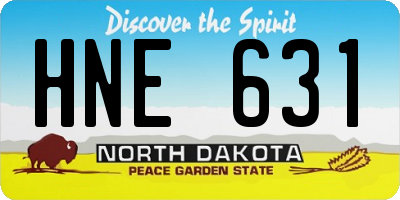 ND license plate HNE631