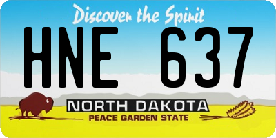 ND license plate HNE637