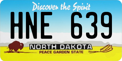 ND license plate HNE639