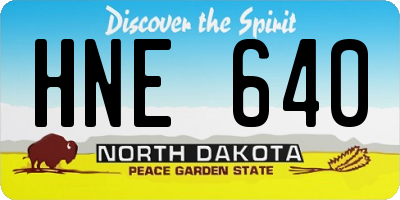 ND license plate HNE640