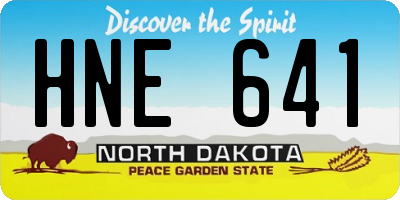 ND license plate HNE641