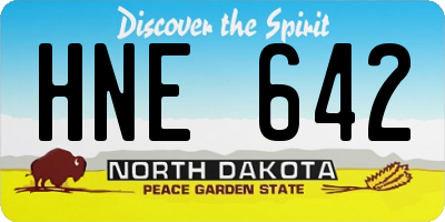 ND license plate HNE642