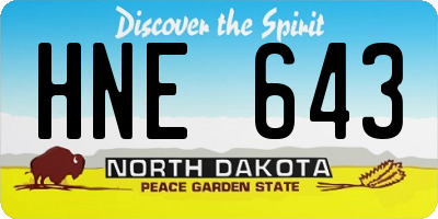 ND license plate HNE643