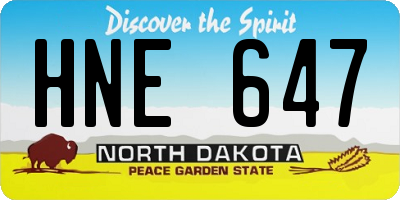 ND license plate HNE647