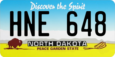 ND license plate HNE648