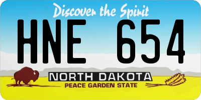 ND license plate HNE654