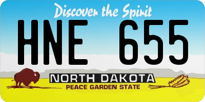 ND license plate HNE655