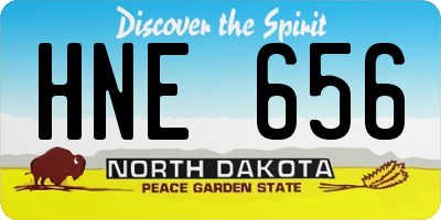 ND license plate HNE656