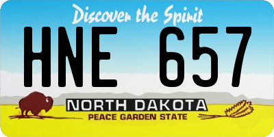 ND license plate HNE657