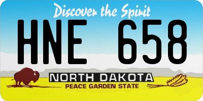 ND license plate HNE658