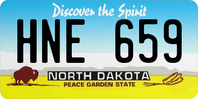 ND license plate HNE659