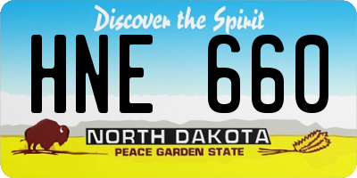 ND license plate HNE660