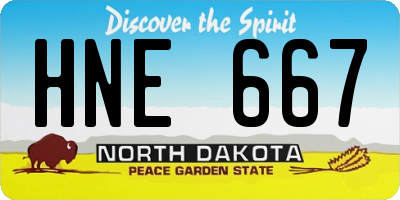 ND license plate HNE667