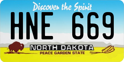 ND license plate HNE669