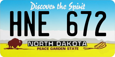 ND license plate HNE672