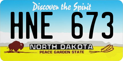 ND license plate HNE673