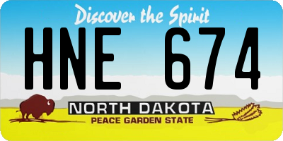 ND license plate HNE674