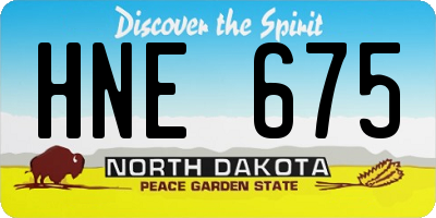 ND license plate HNE675