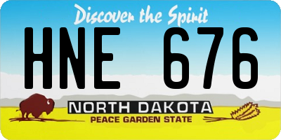 ND license plate HNE676