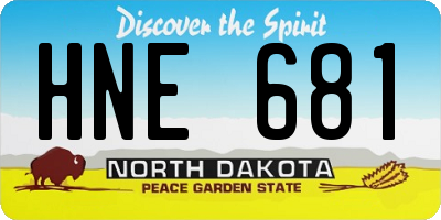 ND license plate HNE681