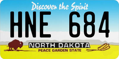 ND license plate HNE684
