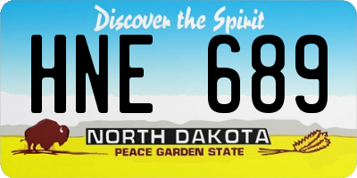 ND license plate HNE689