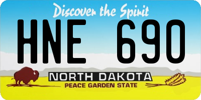 ND license plate HNE690