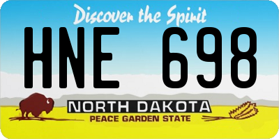 ND license plate HNE698