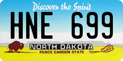 ND license plate HNE699