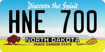 ND license plate HNE700