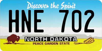 ND license plate HNE702