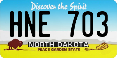 ND license plate HNE703