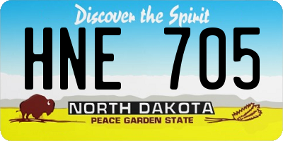 ND license plate HNE705