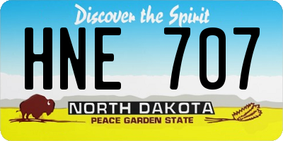 ND license plate HNE707