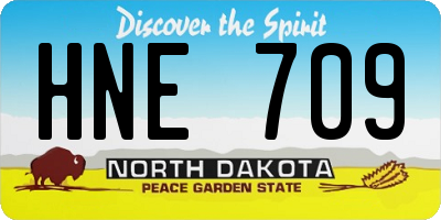 ND license plate HNE709