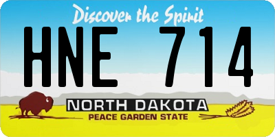 ND license plate HNE714