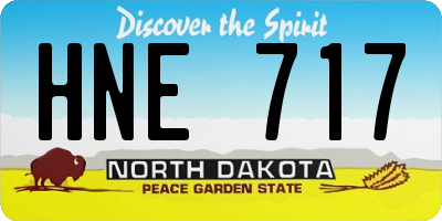 ND license plate HNE717