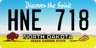 ND license plate HNE718