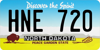 ND license plate HNE720