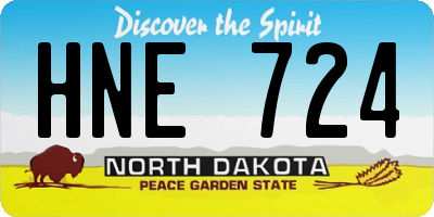 ND license plate HNE724