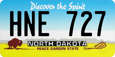 ND license plate HNE727