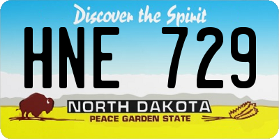 ND license plate HNE729