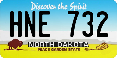 ND license plate HNE732