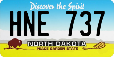 ND license plate HNE737