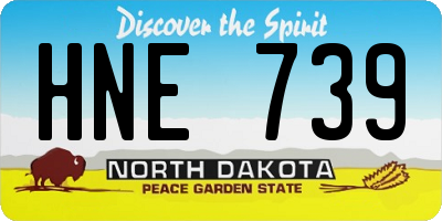 ND license plate HNE739