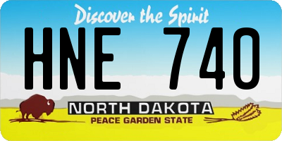 ND license plate HNE740