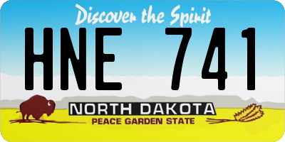 ND license plate HNE741