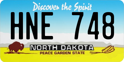 ND license plate HNE748