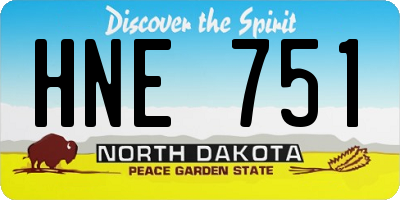 ND license plate HNE751