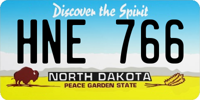 ND license plate HNE766